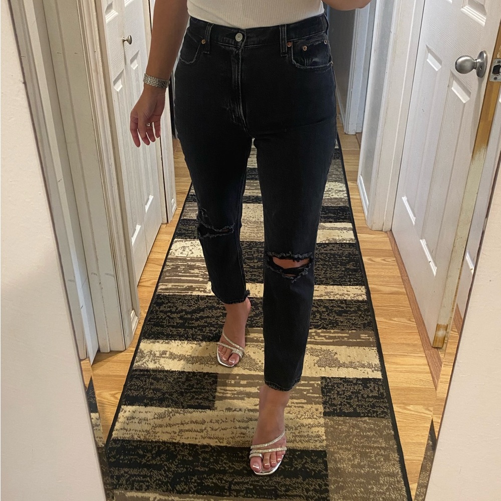 A&F Ankle straight high rise size 27 4 Regular. Vguc